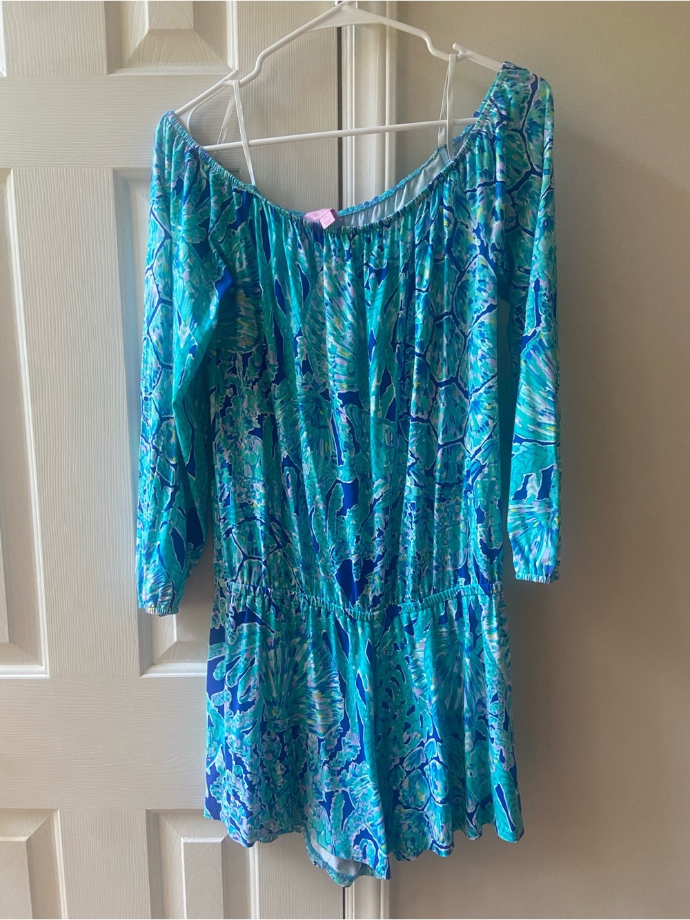 Lilly Pulitzer Turquoise Aqua Printed Romper